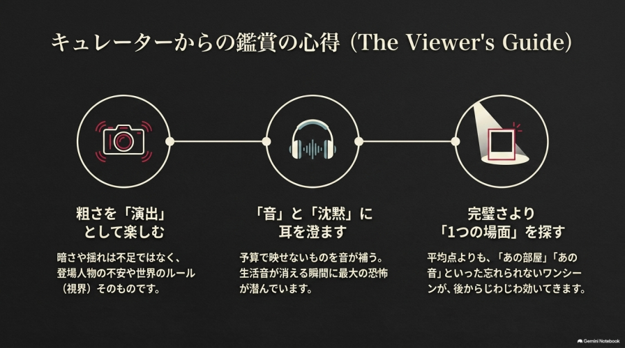キュレーターからの鑑賞の心得。粗さを演出として楽しむ、音と沈黙に耳を澄ますなど3つのポイント