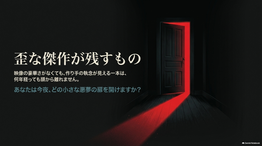 歪な傑作が残すもの。あなたは今夜、どの小さな悪夢の扉を開けますか?というメッセージ