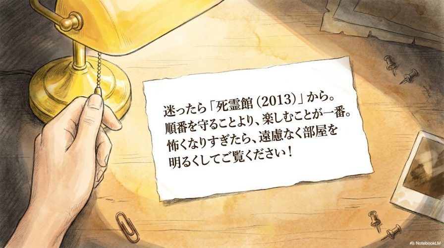 迷ったら2013年の死霊館から。順番を守ることより楽しむことが一番。怖くなりすぎたら遠慮なく部屋を明るくしてご覧ください。